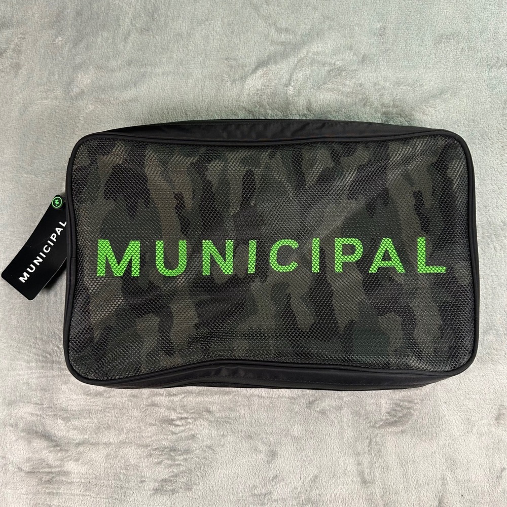 Municipal Camo Shoe Bag Travel Organizer Black Gray Neon Green MUFTW100-GGG-47